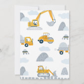 Moderne opgraven wat leuke constructie 1e verjaard kaart (Achterkant)