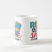 Moderne opkomst en glans zijn koffietijd koffiemok (Center)