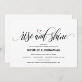 Moderne opkomst na de bruiloft en identiteitskaart kaart (Voorkant / Achterkant)