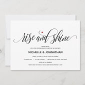 Moderne opkomst na de bruiloft en identiteitskaart kaart (Voorkant)