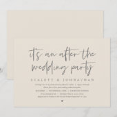 Moderne opkomst na de bruiloft kaart (Voorkant / Achterkant)