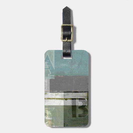 Moderne opmaak met geordende letters bagagelabel (Voorkant verticaal)