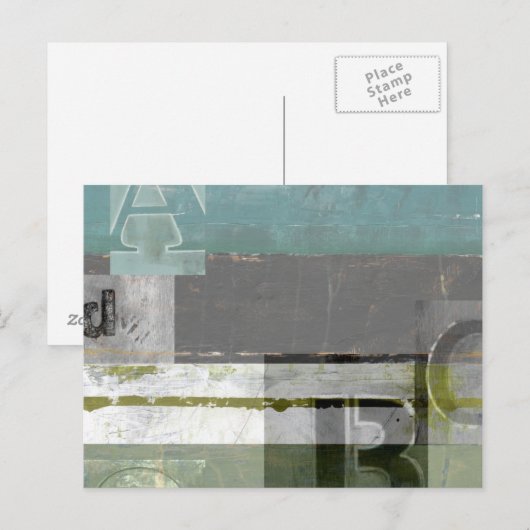 Moderne opmaak met geordende letters briefkaart (Voorkant / Achterkant)