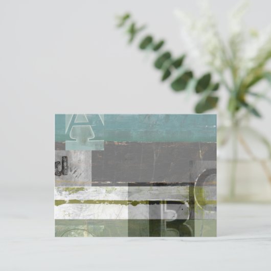 Moderne opmaak met geordende letters briefkaart (Staand voorkant)