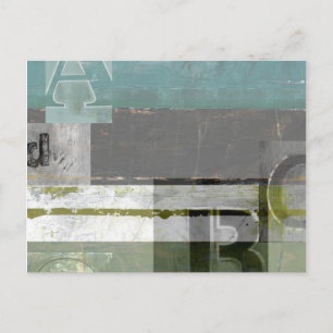 Moderne opmaak met geordende letters briefkaart