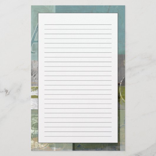 Moderne opmaak met geordende letters briefpapier (Voorkant)