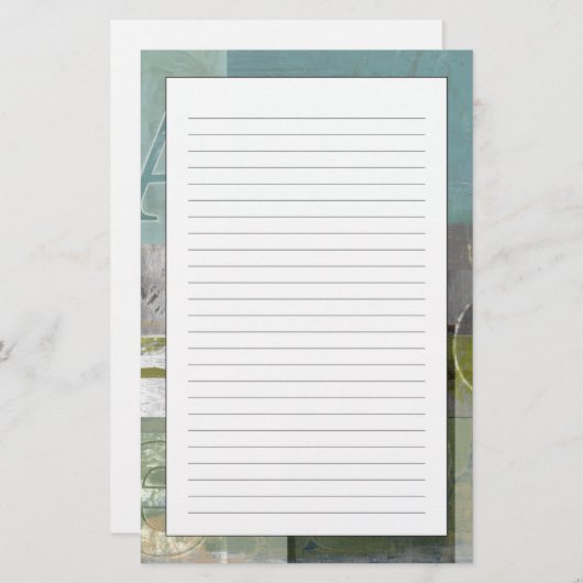 Moderne opmaak met geordende letters briefpapier (Voorkant / Achterkant)