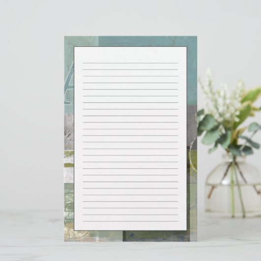 Moderne opmaak met geordende letters briefpapier (Staand voorkant)