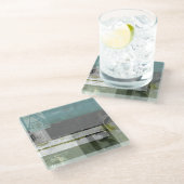 Moderne opmaak met geordende letters glazen onderzetter (Schuin)