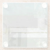 Moderne opmaak met geordende letters glazen onderzetter (Achterkant)