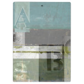 Moderne opmaak met geordende letters klembord (Achterkant)