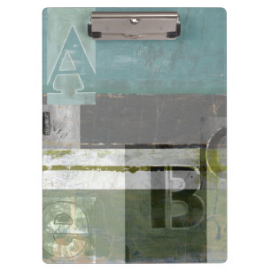 Moderne opmaak met geordende letters klembord