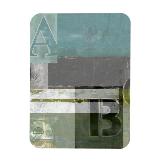 Moderne opmaak met geordende letters magneet (Verticaal)