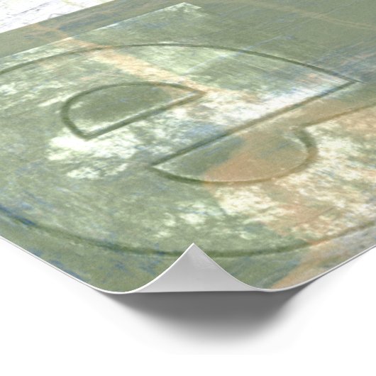 Moderne opmaak met geordende letters poster (Hoek)