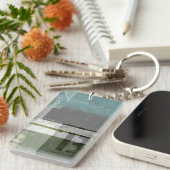 Moderne opmaak met geordende letters sleutelhanger (Voorkant Rechts)