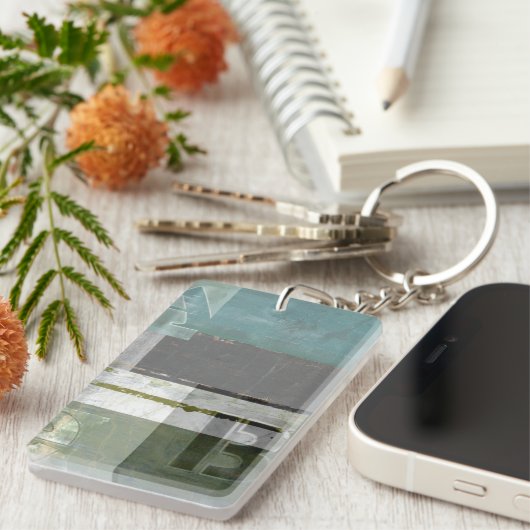 Moderne opmaak met geordende letters sleutelhanger (Voorkant Rechts)