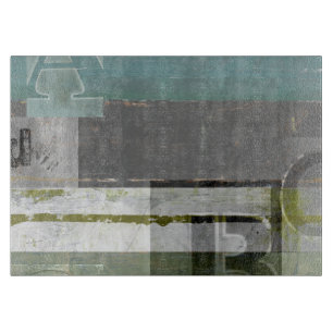 Moderne opmaak met geordende letters snijplank