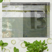 Moderne opmaak met geordende letters theedoek (Gevouwen)