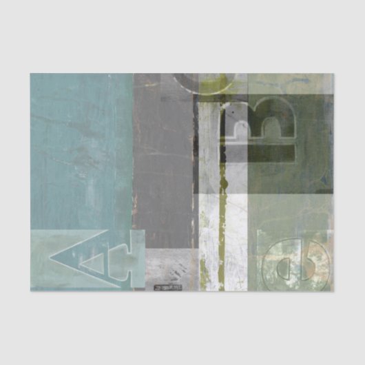 Moderne opmaak met geordende letters tissuepapier (Voorkant)