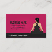 Moderne, opmerkelijke, roze Yoga-instructeur Visitekaartje (Achterkant)