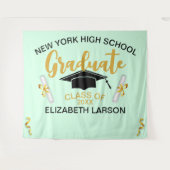 Moderne, opperste gouden zwarte achtergrond wandkleed (Voorkant (horizontaal))