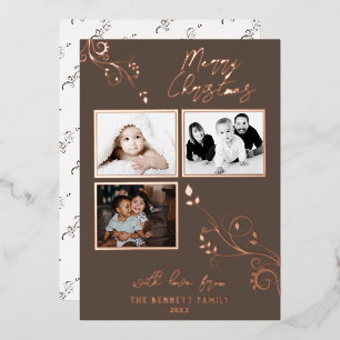 Moderne opslag - Echte Folie 3 Fotocollage Folie Feestdagenkaart