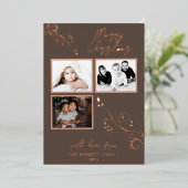 Moderne opslag - Echte Folie 3 Fotocollage Folie Feestdagenkaart (Staand Voorkant)