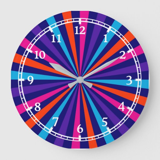 Moderne optische draaiwiel met barst grote klok (Voorkant)