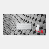 Moderne optische illusie monochromatische grijs zw bureaumat (Keyboard & Muis)