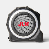 Moderne optische illusie monochromatische grijs zw rolmaat (Voorkant)