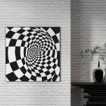 Moderne optische illusie zwart-wit poster<br><div class="desc">Optische illusie zwart-wit wanddecor Poster - Van optische illusies is bekend dat ze je perceptie verwarren en je ogen bedriegen, maar ze kunnen ook je gezichtsvermogen verbeteren en "oog" kan niet geloven dat het wink! Dit funky poster met een prachtige zwart-witte optische illusie maakt de ideale decoratieve aanraking voor elke...</div>
