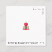 Moderne opvoeder Witte Vierkante Visitekaartjes (Voorkant)