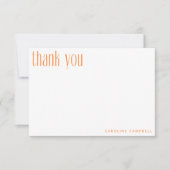 Moderne Oranje Abstracte vormen Aangepast Afstuder Bedankkaart (Voorkant)