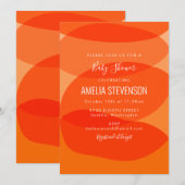 Moderne Oranje Abstracte vormen Uniek Baby shower Kaart (Voorkant / Achterkant)