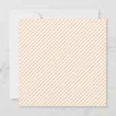 Moderne Oranje Baby van Pinstripes Aankondiging (Achterkant)