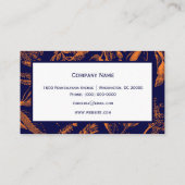 Moderne Oranje bladeren van de marine Visitekaartje (Achterkant)