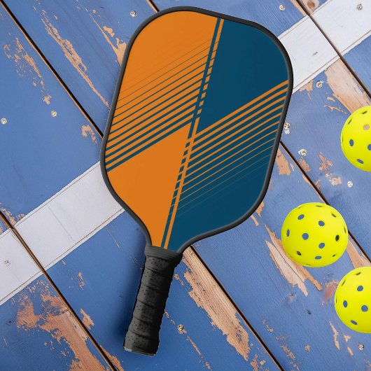 Moderne Oranje Blauwe Sport Split Fade Pickleball Paddle