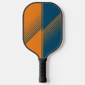Moderne Oranje Blauwe Sport Split Fade Pickleball Paddle (Voorkant)