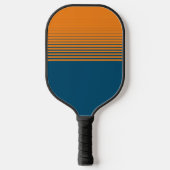 Moderne Oranje Blauwe Sporten Fade Pickleball Paddle (Voorkant)