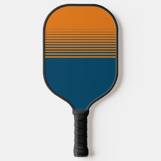 Moderne Oranje Blauwe Sporten Fade Pickleball Paddle (Voorkant)