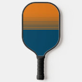 Moderne Oranje Blauwe Sporten Fade Pickleball Paddle (Achterkant)