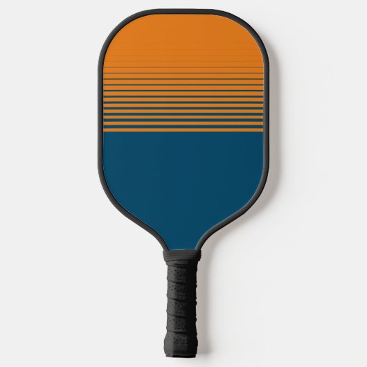 Moderne Oranje Blauwe Sporten Fade Pickleball Paddle (Achterkant)