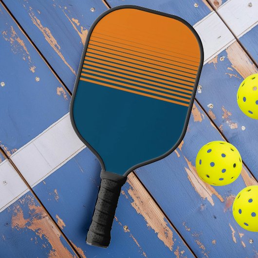 Moderne Oranje Blauwe Sporten Fade Pickleball Paddle