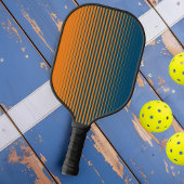 Moderne Oranje Blauwe Sportenkant Vervagen Pickleball Paddle
