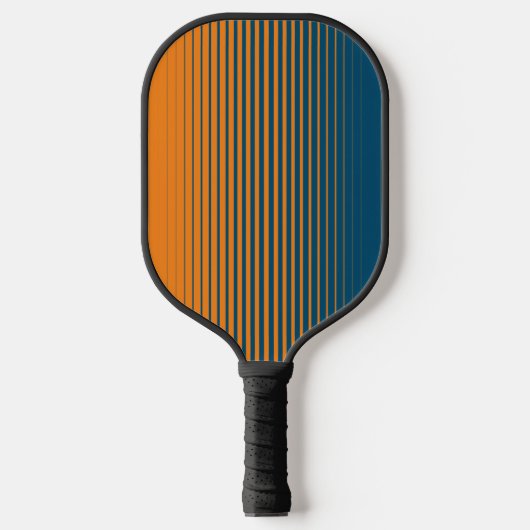 Moderne Oranje Blauwe Sportenkant Vervagen Pickleball Paddle (Voorkant)