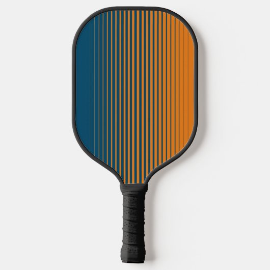Moderne Oranje Blauwe Sportenkant Vervagen Pickleball Paddle (Achterkant)