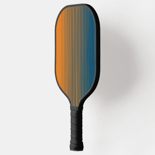 Moderne Oranje Blauwe Sportenkant Vervagen Pickleball Paddle (Links)