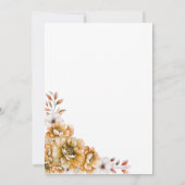 Moderne Oranje Bloemen 90ste Verjaardagsfeest Kaart (Achterkant)