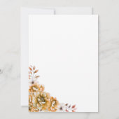 Moderne Oranje Bloemen Huwelijk Save the Date Kaart (Achterkant)