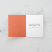 Moderne Oranje & Blush Abstracte vormen Foto Feestdagen Kaart (Binnen)